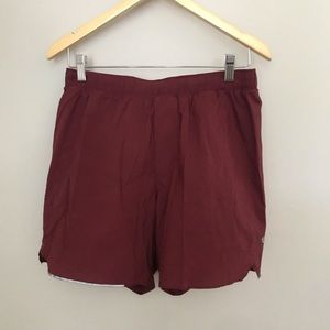 Maroon lululemon shorts